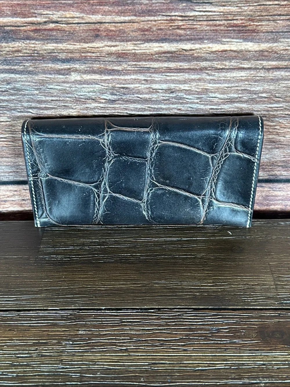 Dooney & Bourke Black Croc-Embossed Leather Sunglasses Case
